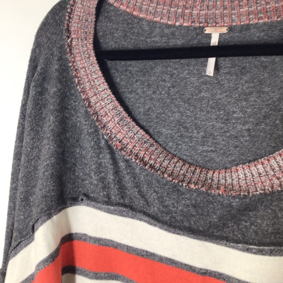 Free People large sweater women grey orange - Picture 5 of 11
